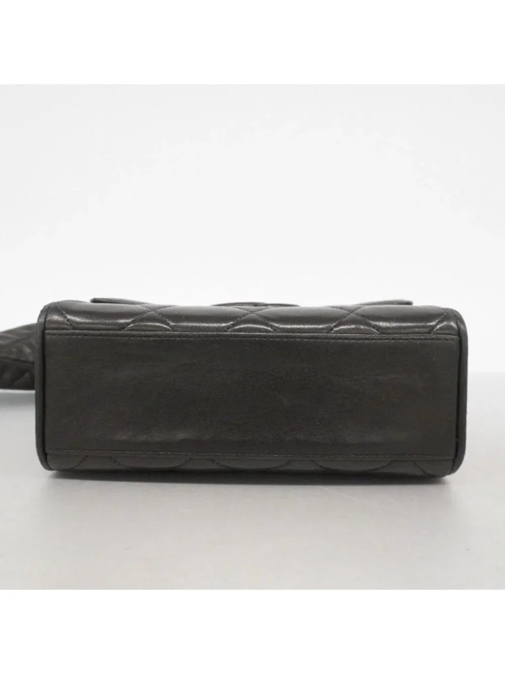 Chanel Shoulder Bag Quilted Lambskin Black Gold